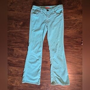 Aeropostale Aqua Blue Corduroy Flare Pants